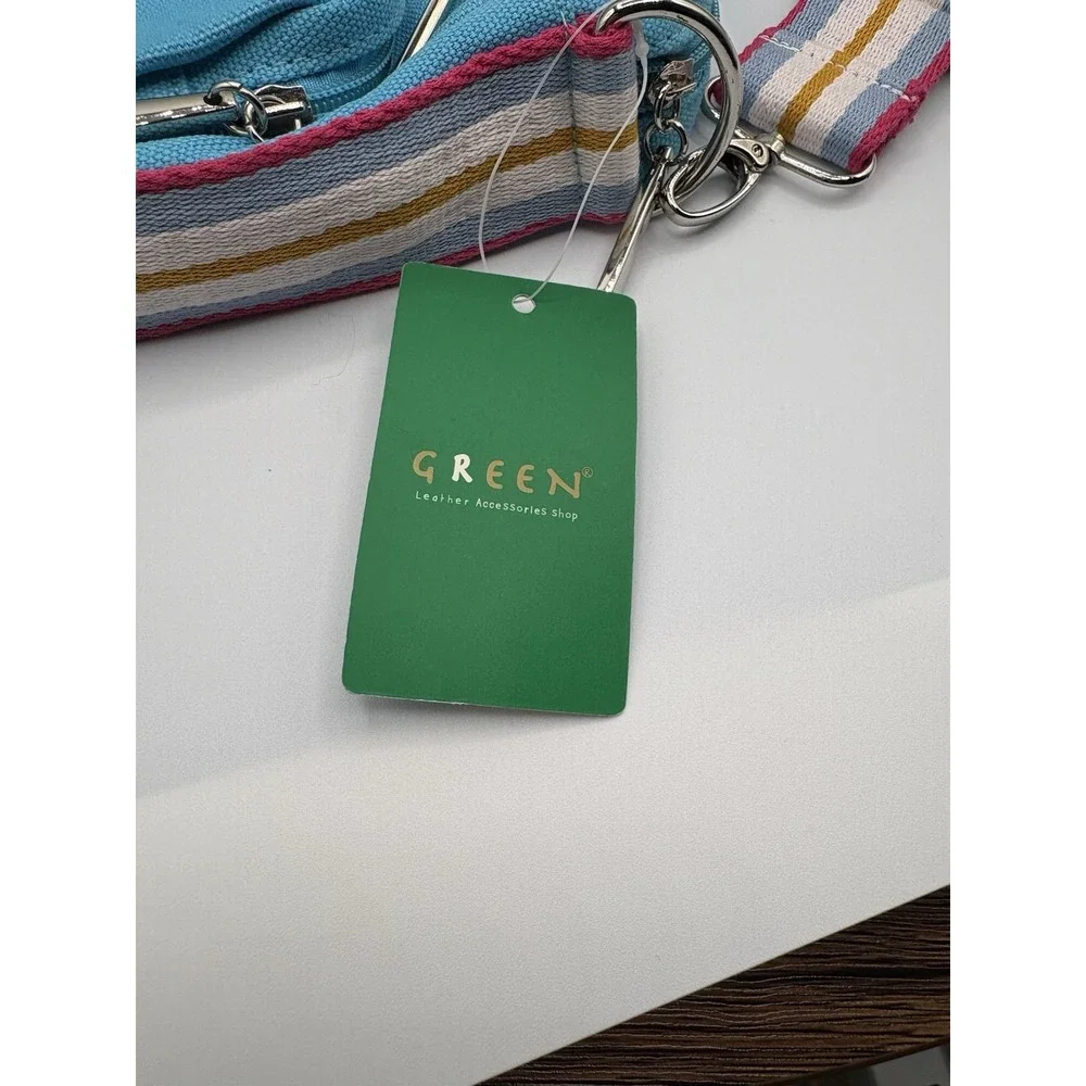 Canvas‎ Messenger Bag Multicolor Adjustable Strap- Green Leather Accessory Shop